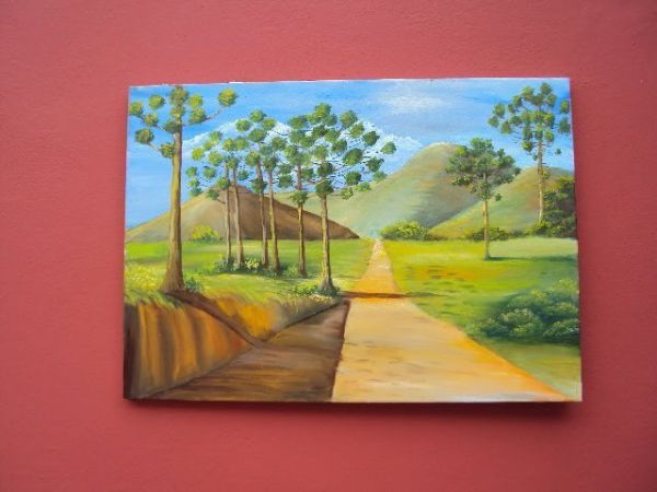 O CAMINHO E MONTANHAS 70 X 50 CM O.ST SEM MOLDURA